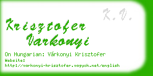 krisztofer varkonyi business card